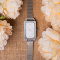 OUI & ME Finette Analogue Silver Rectangle Dial Women's Watch- ME010165