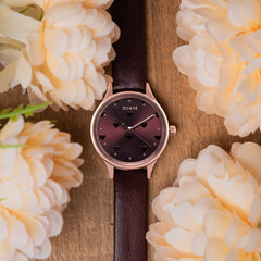 OUI & ME Minette Analogue Burgundy Round Dial Women's Watch- ME010170