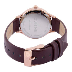 OUI & ME Minette Analogue Burgundy Round Dial Women's Watch- ME010170