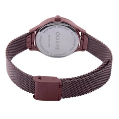 OUI & ME Minette Analogue Burgundy Round Dial Women's Watch- ME010197