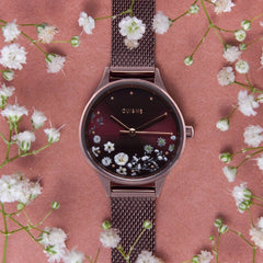 OUI & ME Minette Analogue Burgundy Round Dial Women's Watch- ME010197