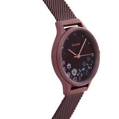 OUI & ME Minette Analogue Burgundy Round Dial Women's Watch- ME010197