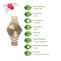 OUI & ME Bichette Analogue Yellow Gold Round Dial Women's Watch- ME010218