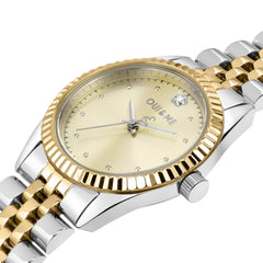 OUI & ME Coquette Analog Champagne Gold Round Dial Women's Watch- ME010279