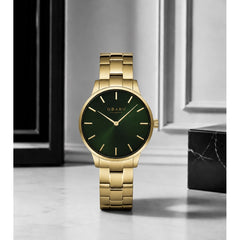 Obaku Lyng Suger Analouge Green Round Dial Men's Watch -  v247gxgesg