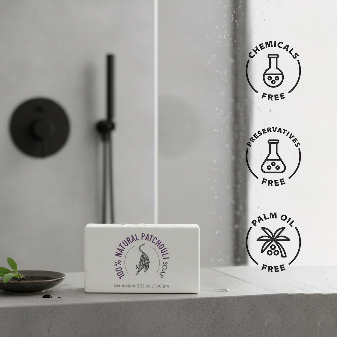 KHEONI  100% Natural Patchouli Soap - 100 gm
