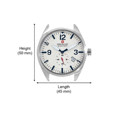 SWISS MILITARY SCOPE Multifunction White Round Dial Men's Watch - SM14389JSN.H04M