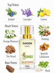 Shriex SUKOON Unisex Eau De Parfum  – Inspired By ǦȔĆĆI ĞŨIĹŤY - 100 ml