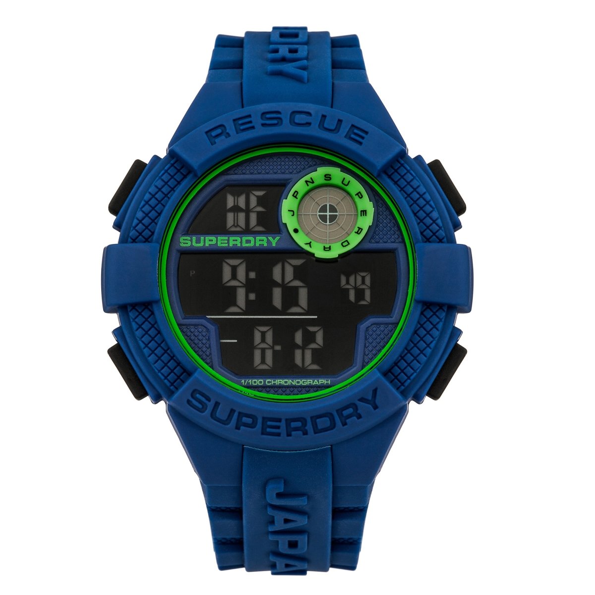 Superdry Radar Digital Black Round Dial Men's Watch- SYG193U