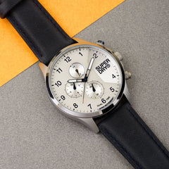 Superdry HOXTON Multifunction Grey Round Dial Men's Watch- SYG282UW