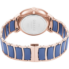 OBAKU RISLEN SUNSET Multifunction Blue Round Dial Men's Watch -V190GDVLSL