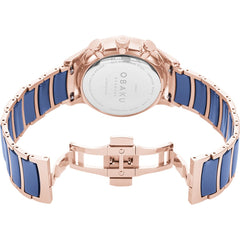 OBAKU GRAN SUNSET Mulitifunction Blue Round Dial Men's Watch -V196GUVLSL