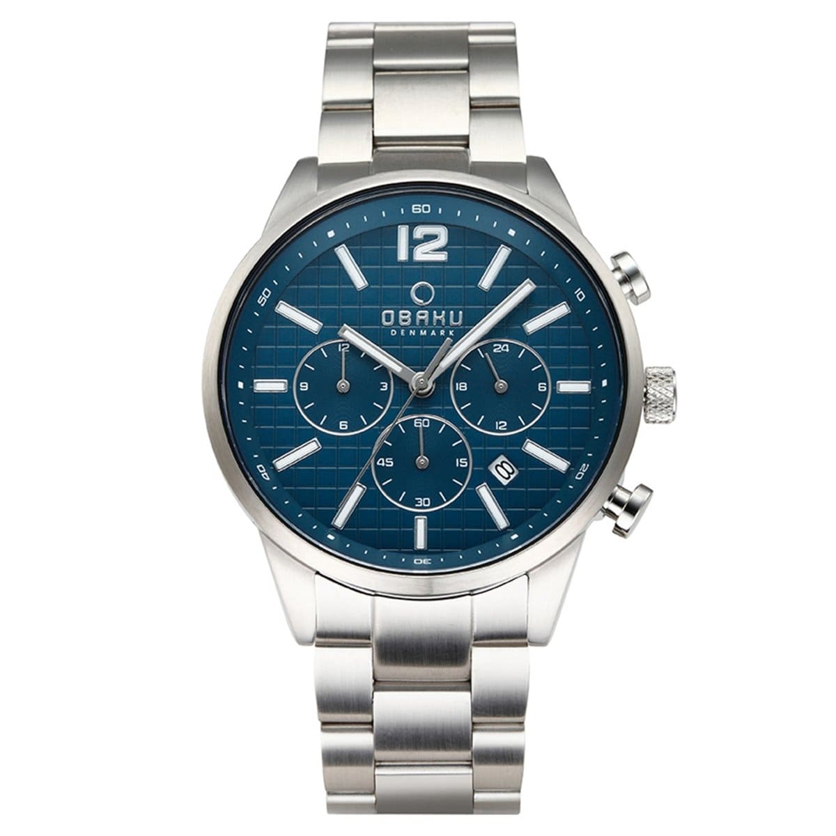 OBAKU SKOV DENIM Mulifunction Blue Round Dial Men's Watch -V205GUCLSC