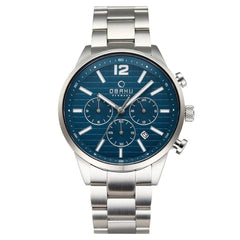 OBAKU SKOV DENIM Mulifunction Blue Round Dial Men's Watch -V205GUCLSC