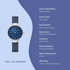 OBAKU VIKKE ARCTIC Quartz MOP Round Dial Women's Watch -V241LXCLML