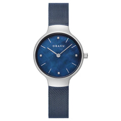 OBAKU VIKKE ARCTIC Quartz MOP Round Dial Women's Watch -V241LXCLML