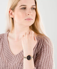 Obaku Vind Coffee Analouge  Brown Round Dial Women's Watch -  V183LXVNSV