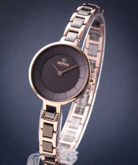 Obaku Vind Coffee Analouge  Brown Round Dial Women's Watch -  V183LXVNSV