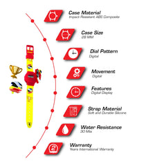 SCUDERIA FERRARI YOUNG COLLECTION Digital Grey Round Dial Kid's Watch- 0810001