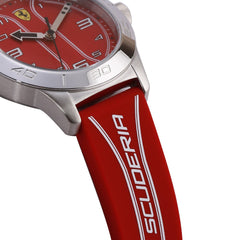 SCUDERIA FERRARI ACADEMY Quartz Red Round Dial Kid's Watch- 0810023