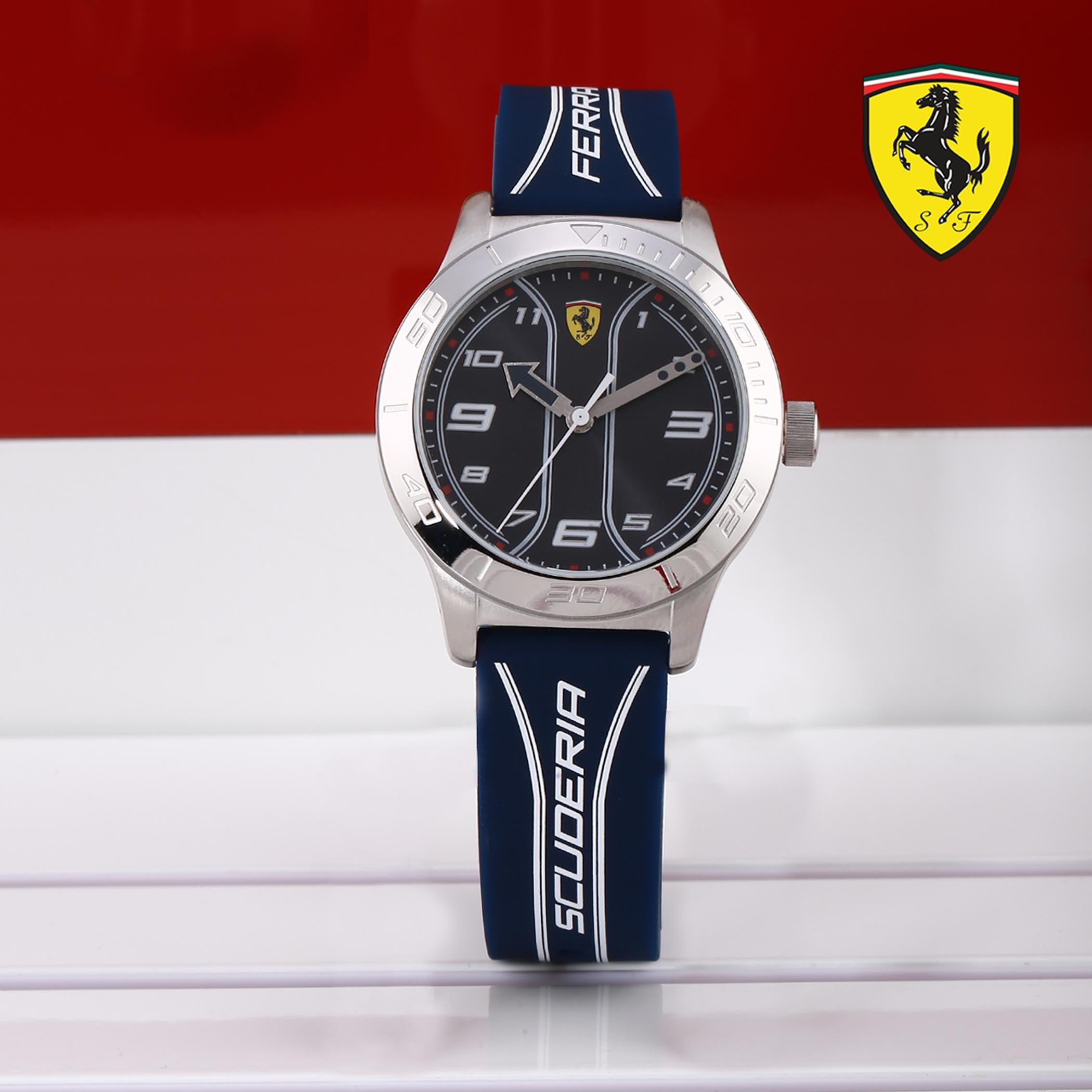 SCUDERIA FERRARI ACADEMY Analog Blue Round Dial Kids Watch - 0810026