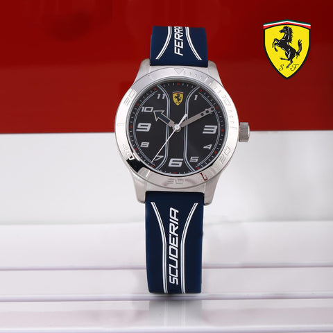 SCUDERIA FERRARI ACADEMY Analog Blue Round Dial Kids Watch - 0810026