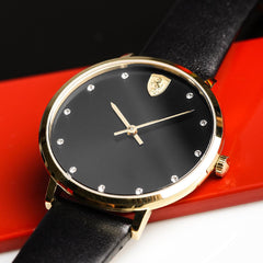 SCUDERIA FERRARI ULTRALEGGERO Analog Black Crystal Round Dial Women's Watch - 0820021