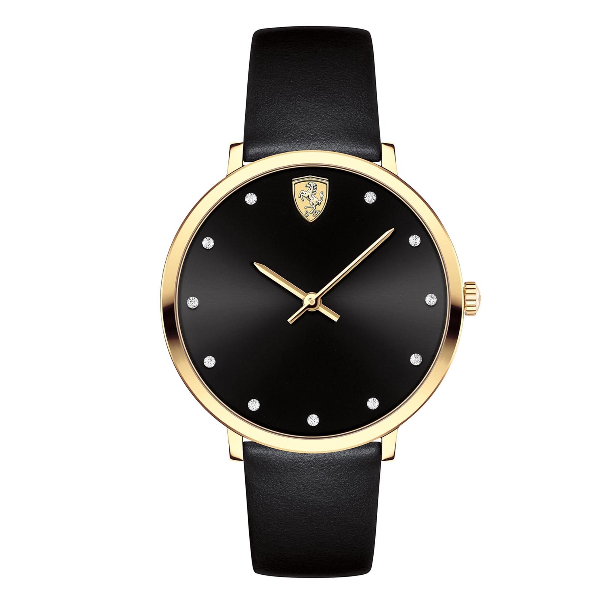 SCUDERIA FERRARI ULTRALEGGERO Analog Black Crystal Round Dial Women's Watch - 0820021