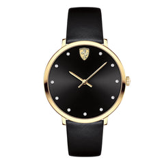 SCUDERIA FERRARI ULTRALEGGERO Analog Black Crystal Round Dial Women's Watch - 0820021