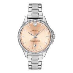Scuderia Ferrari Pilota Quartz Crystals Carnation Gold Round Dial Women's Watch- 0820028