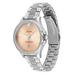 Scuderia Ferrari Pilota Quartz Crystals Carnation Gold Round Dial Women's Watch- 0820028