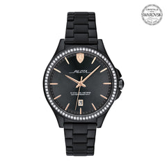 SCUDERIA FERRARI PILOTA Quartz Black Round Dial Women's Watch- 0820030