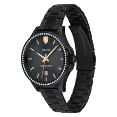 SCUDERIA FERRARI PILOTA Quartz Black Round Dial Women's Watch- 0820030