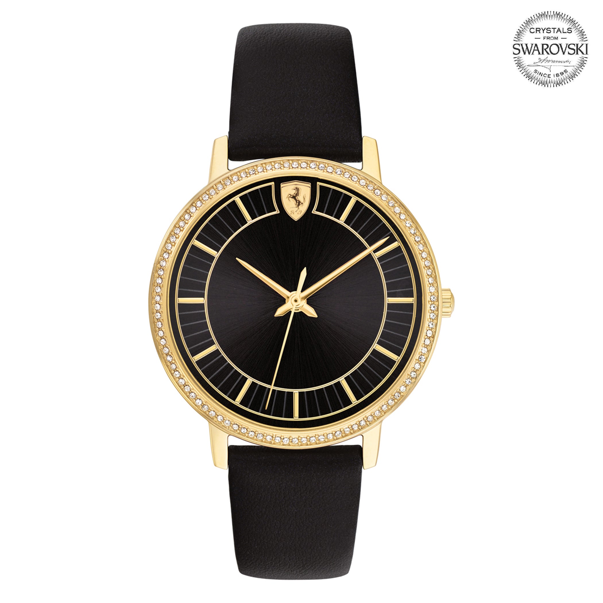 SCUDERIA FERRARI DONNA ULTRALEGGERO Quartz Black Round Dial Women's Watch- 0820033