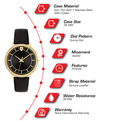 SCUDERIA FERRARI DONNA ULTRALEGGERO Quartz Black Round Dial Women's Watch- 0820033