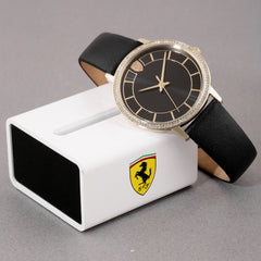 SCUDERIA FERRARI DONNA ULTRALEGGERO Quartz Black Round Dial Women's Watch- 0820033