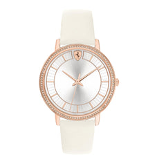 SCUDERIA FERRARI DONNA ULTRALEGGERO Analog Silver Crystal Round Dial Women's Watch - 0820034