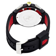 SCUDERIA FERRARI LAP TIME Chronograph Black Round Dial Men's Watch- 0830015