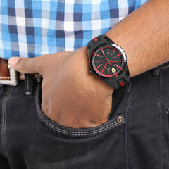 SCUDERIA FERRARI REDREV Quartz Black Round Dial Men's Watch- 0830245