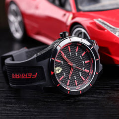 SCUDERIA FERRARI REDREV Quartz Black Round Dial Men's Watch- 0830245