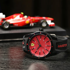 SCUDERIA FERRARI REDREV Quartz Red Round Dial Men's Watch- 0830248