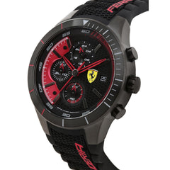 SCUDERIA FERRARI REDREV EVO Chronograph Black Round Dial Men's Watch - 0830260