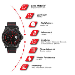 SCUDERIA FERRARI FORMULA ITALIA S Analog Black Round Dial Men's Watch - 0830271