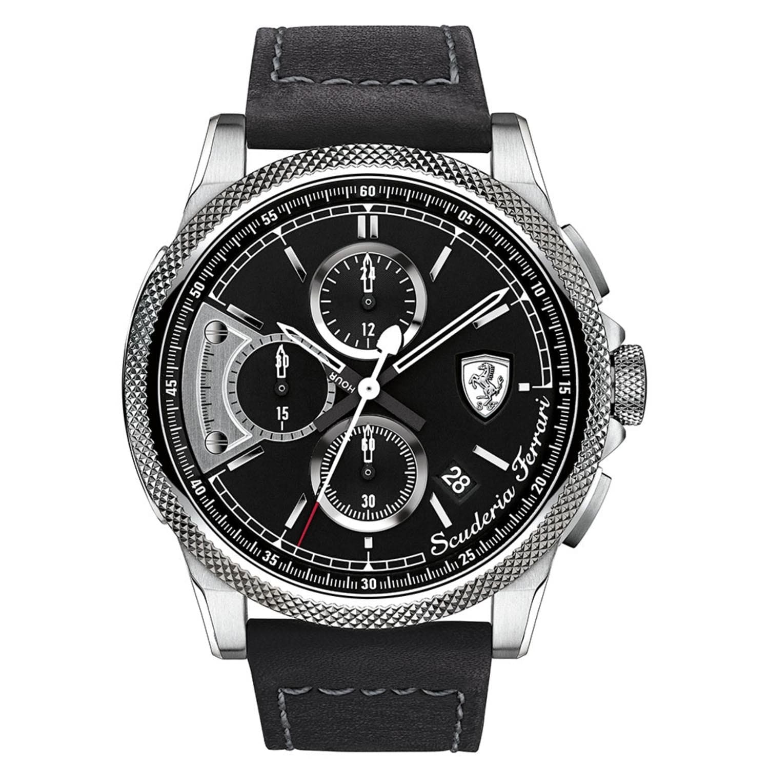 SCUDERIA FERRARI Formula Italia S Chronograph Black Round Dial Men's Watch - 0830275