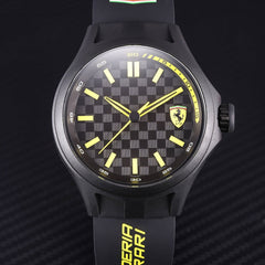 Scuderia Ferrari Pit Crew Quartz Black Round Dial Men's Watch- 0830286
