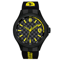 Scuderia Ferrari Pit Crew Quartz Black Round Dial Men's Watch- 0830286
