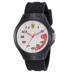 SCUDERIA FERRARI LAP TIME Quartz White Round Dial Men's Watch- 0830289