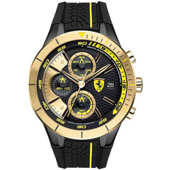 SCUDERIA FERRARI REDREV EVO Chronograph Black Round Dial Men's Watch - 0830295