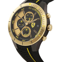 SCUDERIA FERRARI REDREV EVO Chronograph Black Round Dial Men's Watch - 0830295