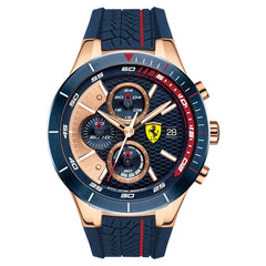 SCUDERIA FERRARI REDREV EVO Chronograph Blue Round Dial Men's Watch- 0830297